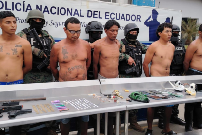 Cinco sujetos fueron aprehendidos en operativo del Bloque de Seguridad.