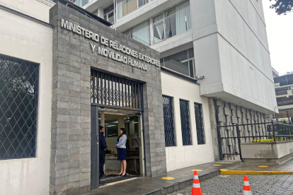 Fachada de la Cancillería del Ecuador, en Quito.