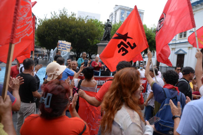La marcha en protesta del Gobierno se desarrolló de forma aparentemente tranquila.