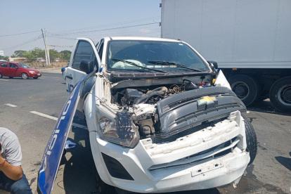 Acto. Los oficiales regresaban de dejar a un detenido en Guayaquil.