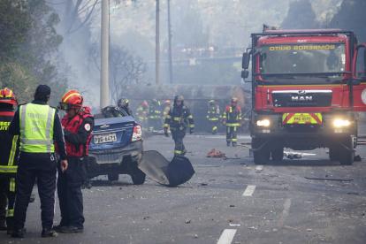 Los vehículos quedaron destruidos tras el siniestro.