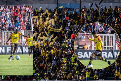 Barcelona logró el empata 2-2 con Técnico Universitario con el Bellavista a reventar.