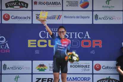 Esther, nacida en Dayuma (Orellana) e integrante del equipo Eagle Bike, cerró una Vuelta 2024 exitosa. El año que viene irá al Pato Bike de México.