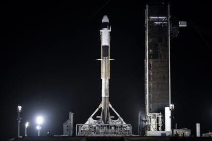 Referencial. Nave espacial en el International Space Station.