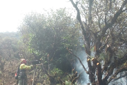 Los incendios se mantuvieron durante días en el Parque Nacional El Cajas.