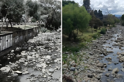 Así lucen los ríos en Cuenca.