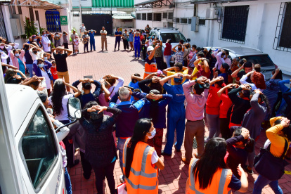 Este 28 de noviembre se llevó a cabo un simulacro de prevención en el Hospital Bicentenario.