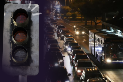 Los apagones dificultan el tránsito vehicular, sobre todo en zonas donde no funcionan los semáforos.