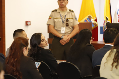 La vicepresidenta Verónica Abad asistió a la audiencia en Quito.