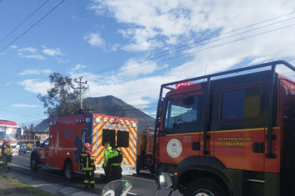 Los heridos fueron atendidas en el sitio del siniestro de tránsito.