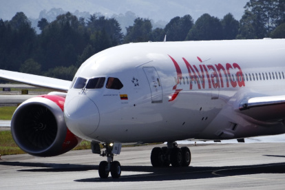 Aerolínea. Uno de los aviones de Avianca.