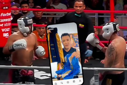 Jaime Kaviedes uso pantaloneta y botas del boxeador Maxi James.