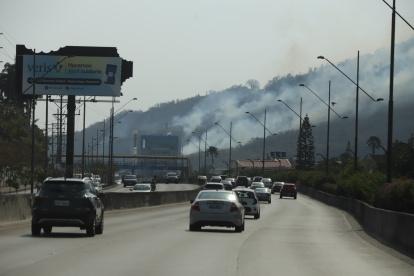 Vista del incendio desde Los Ceibos.