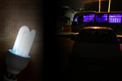 Los cortes de luz mantienen en penumbras a gran parte de la ciudad durante la jornada nocturna.