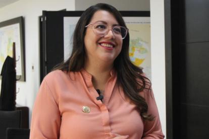 La exministra de Energía, Andrea Arrobo expuso las razones para no exponer chats con Noboa.