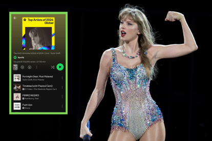 Taylor Swift es la artista más escuchada del mundo en 2024.