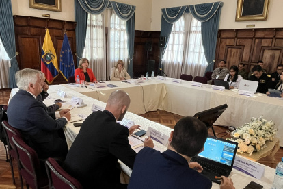 Jornada. Durante dos días los delegados de la Unión Europea revisaron las acciones cumplidas en ciberseguridad, inteligencia artificial y la prevención del reclutamiento juvenil en grupos delictivos.