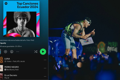 Feid predomina entre los artistas más escuchados en Ecuador según Spotify.