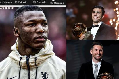 Moisés Caicedo comparado con Rodri ganador del Balón de Oro, al igual que Lionel Messi.