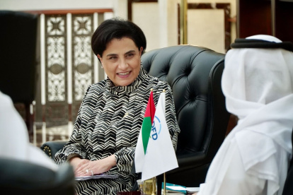 La Canciller Gabriela Sommerfeld tuvo una reunión con Mohamed Saif Al Suwaidi, director general del Fondo de Abu Dhabi para el Desarrollo.