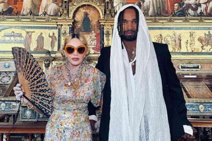 Madonna (63) y Akeem Morris (28).