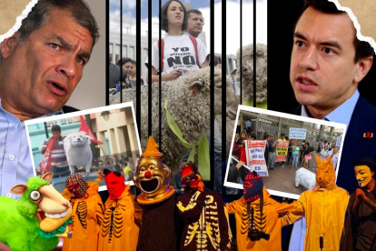 Ilustración para graficar este artículo sobre libertad de expresión y política en Ecuador.