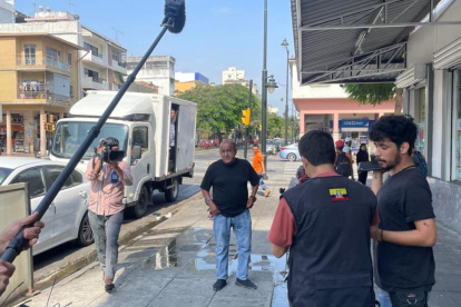 José Delgado en las grabaciones del documental que retrata su vida.