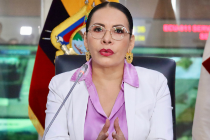 Diana Atamaint, presidenta del CNE y hermana del cónsul del Ecuador en Queens, nombrada por Daniel Noboa.