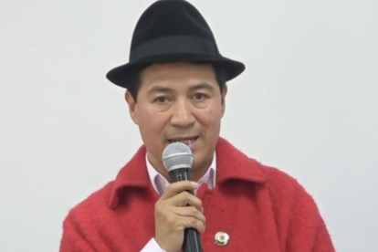 Raúl Ilaquiche, esposo de Lourdes Tibán que falleció en trágico accidente.