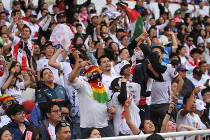 Los aficionados de Liga de Quito celebran el título.