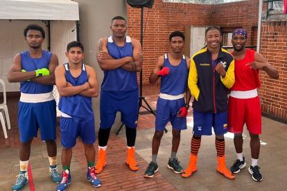 Parte del equipo masculino que asistió al concentrado en Colombia.