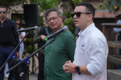 Gustavo Petro llegó el sábado a Galápagos. Este domingo 15 de diciembre dio una declaración sobre el encuentro junto a Daniel Noboa.