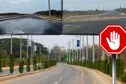 La nueva vía que conecta a Chongón con la vía a la costa no está del todo terminada. Su señalización se mantiene hasta el kilómetro 3.