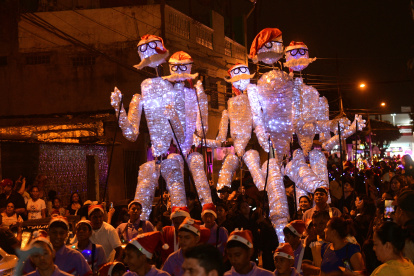 La Navidad se celebra así en varias partes de Guayaquil.