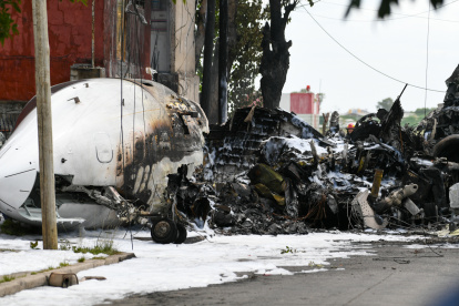 Un avión accidentado este miércoles, en San Fernando, Buenos Aires