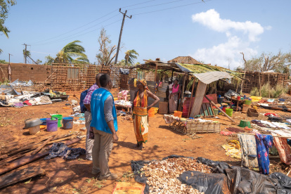 La foto recoge los destrozos en el distrito de Mecufi, en la provincia mozambiqueña de Cabo Delgado.