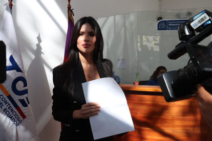 La exasesora presidencial, Diana Jácome, presentó la denuncia ante el TCE.