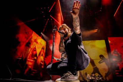 Matthew Charles Sanders, más conocido como M. Shadows, cantante del grupo Avenged Sevenfold, cabeza del cartel de este festival.