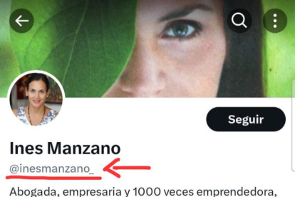 Pronunciamiento. Manzano informó en X sobre la cuenta falsa.