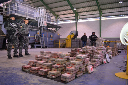 Operación. Cargamento de droga incautado por la Policía, semanas atrás.