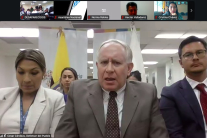 El defensor del Pueblo, César Córdova, fue la única autoridad que compareció ante el Pleno de la Asamblea Nacional.