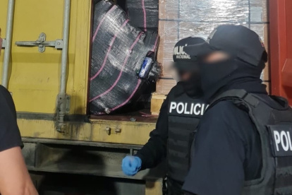 El cargamento de cocaína estaría valorado en 31’442.000 de dólares en Europa, según la Policía de Ecuador.