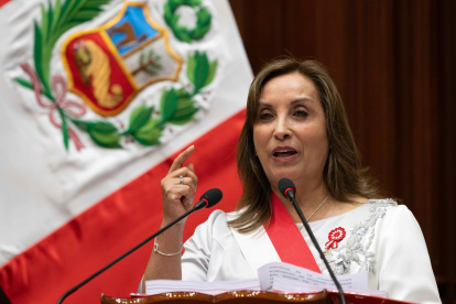 Mandataria. Dina Boluarte, la presidenta de Perú.