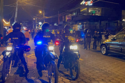 Policías motorizados recorrieron sectores como El Triángulo de San Rafael.