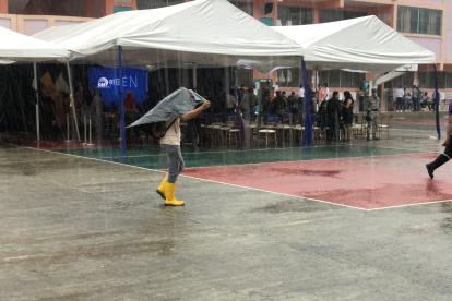 Aguacero. Una foto referencial de un día de lluvia en Babahoyo, en la provincia de Los Ríos.