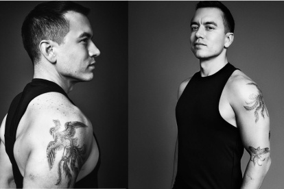 El presidente Daniel Noboa se realizó una sesión fotográfica para exhibir a detalle su nuevo tatuaje.