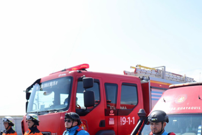 El contingente se alista para los trabajos en Guayaquil