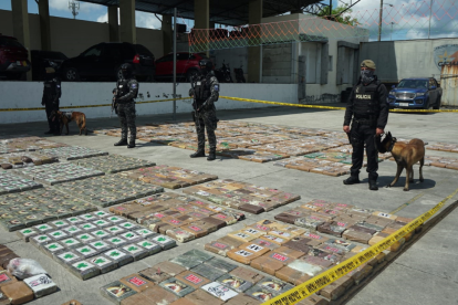 Foto de archivo de un decomiso de droga en Guayaquil.