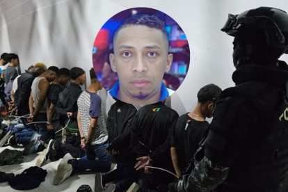 El día de la detención de los implicados en atentado contra el canal de televisión TC. En el círculo "Negro Willy".