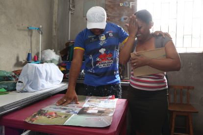 Padres de dos menores de Las Malvinas que fueron desaparecidos y asesinados.